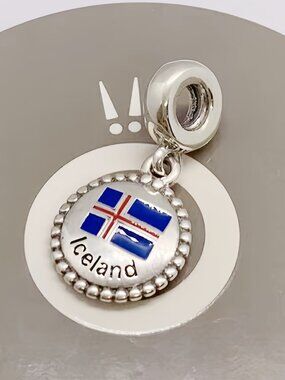 Pandora Iceland Flag Exclusive Charm Pendant